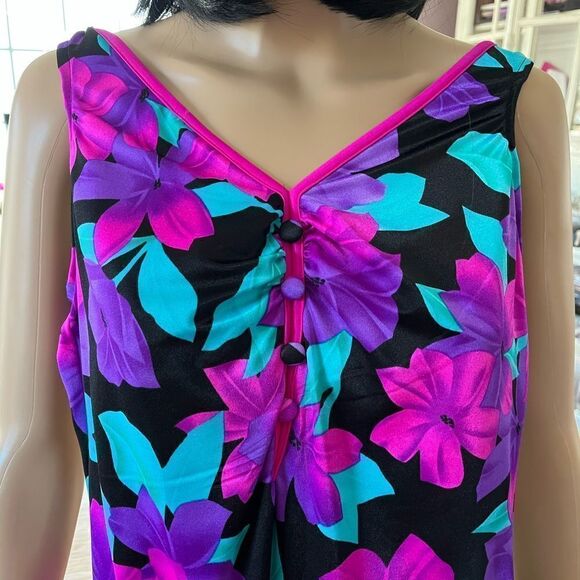 Maxine of Hollywood Retro Style One Piece Swimsuit sz 16 - Picture 2 of 5